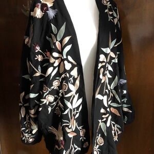 Zara embroidered kimono top